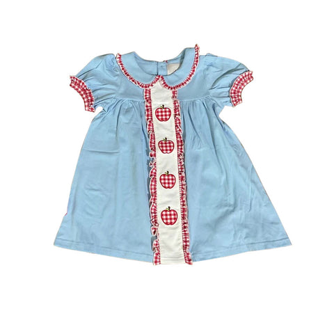 Preorder 12.22 MOQ 5 pcs Back To School Apple Girl's Dress