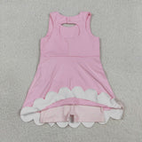 Preorder Restocking GSD3315 Princess Bows Ruffles Pink Yoga Girl's Dress Onesie