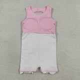 Preorder Restocking GSD3315 Princess Bows Ruffles Pink Yoga Girl's Dress Onesie