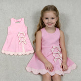 Preorder Restocking GSD3315 Princess Bows Ruffles Pink Yoga Girl's Dress Onesie