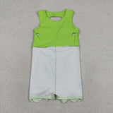 GSD3316 Princess Bows Ruffles Green Yoga Girl's Dress Onesie