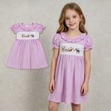 GSD3578 Smocked Animals Pink Girl's Dress