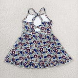 GSD3588 University Team Camo Yoga Girl's Dress Onesie