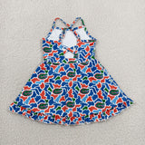 GSD3589 University Team Camo Yoga Girl's Dress Onesie