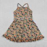GSD3590 University Team Camo T Yoga Girl's Dress Onesie