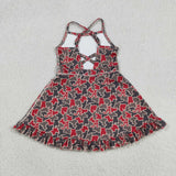 GSD3592 School Team Mascot Camo Yoga Girl's Dress Onesie