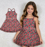 GSD3592 School Team Mascot Camo Yoga Girl's Dress Onesie