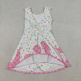 GSD3594 Ice Cream Drip Pink Yoga Girl's Dress Onesie