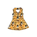 Preorder MOQ 5 pcs each style University Team Yoga Polo Zipper Girl's Dress Onesie