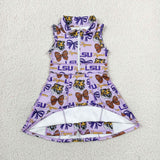 University Team Yoga Polo Zipper Girl's Dress Onesie