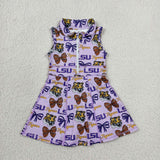University Team Yoga Polo Zipper Girl's Dress Onesie