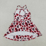 GSD3633 University Team Leopard Yoga Girl's Dress Onesie