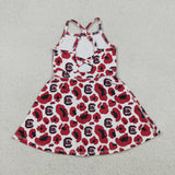 GSD3633 University Team Leopard Yoga Girl's Dress Onesie