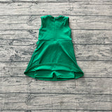 Preorder Samples GSD3742 Solid Color Green Ruffles Yoga Girl's Dress Onesie