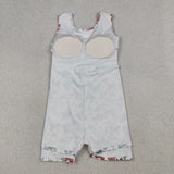 GSD3750 4th of July Bows Love Yoga Girl's Dress Onesie
