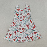 GSD3750 4th of July Bows Love Yoga Girl's Dress Onesie