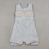 GSD3752 4th of July USA Bows Yoga Girl's Dress Onesie