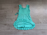 Preorder Samples GSD3768 Solid Color Blue Color Ruffles Yoga Girl's Dress Onesie