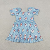 GSD3792 4th of July Flag Bows Girl's Dress