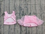 Preorder Samples GSD3806 Pink Tulle Yoga Girls Skorts Set