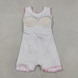 GSD3815 Castle Bows Pink Yoga Girl's Dress Onesie