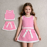 GSD3829 Solid Color Pink Sports Girls Skorts Outfits