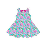 Preorder Samples GSD3863 Flower Pink Girl's Dress