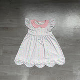 Preorder Samples GSD3867 Flower Tulip Scallop Edge Girl's Dress