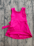 Preorder Samples GSD3878 Solid Color Bows Pink Yoga Girl's Dress Onesie