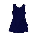 Preorder Samples GSD3880 Solid Color Bows Navy Yoga Girl's Dress Onesie