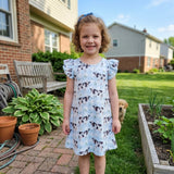 GSD3895 Farm Animals Cow Girl's Dress
