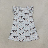 GSD3895 Farm Animals Cow Girl's Dress