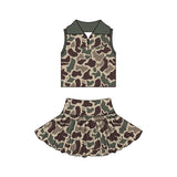 Preorder Samples GSD3969 Hunting Camo Yoga Girls Skorts Set