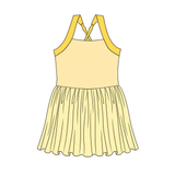 Preorder Samples GSD3982 Solid Color Princess Yoga Girl's Dress Onesie