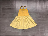 Preorder Samples GSD3982 Solid Color Princess Yoga Girl's Dress Onesie