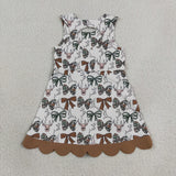 GSD4008 Hunting Elk Bows Camo Scallop Edge Girl's Dress Onesie