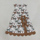GSD4008 Hunting Elk Bows Camo Scallop Edge Girl's Dress Onesie