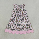 GSD4009 Mallard Ducks Call Me Camo Bows Pink Scallop Edge Girl's Dress Onesie