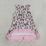 GSD4009 Mallard Ducks Call Me Camo Bows Pink Scallop Edge Girl's Dress Onesie