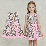 GSD4009 Mallard Ducks Call Me Camo Bows Pink Scallop Edge Girl's Dress Onesie