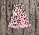 Preorder Samples GSD4009 Mallard Ducks Call Me Camo Bows Pink Scallop Edge Girl's Dress Onesie