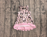 Preorder Samples GSD4009 Mallard Ducks Call Me Camo Bows Pink Scallop Edge Girl's Dress Onesie