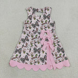 GSD4009 Mallard Ducks Call Me Camo Bows Pink Scallop Edge Girl's Dress Onesie