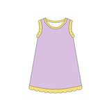 Preorder Samples GSD4042 Summer Colors Scallop Edge Girl's Dress