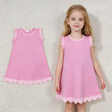 GSD4043 Summer Colors Scallop Edge Girl's Dress