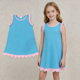 GSD4045 Summer Colors Scallop Edge Girl's Dress