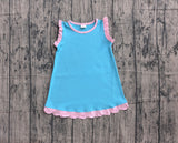 Preorder Samples GSD4045 Summer Colors Scallop Edge Girl's Dress