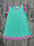 Preorder Samples GSD4049 Summer Colors Scallop Edge Girl's Dress
