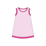 Preorder Samples GSD4052 Summer Colors Scallop Edge Girl's Dress