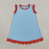 GSD4054 Summer Colors Scallop Edge Girl's Dress